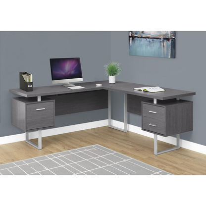 Start2Finish computer desk for home office, corner setup with storage drawers in a sleek, modern design, suitable for left or right setup.