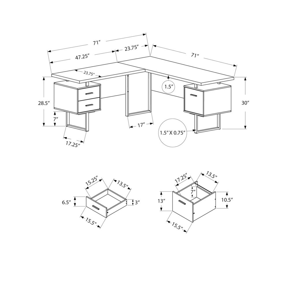 Start2Finish computer desk for home office, corner setup with storage drawers, suitable for left or right configuration.