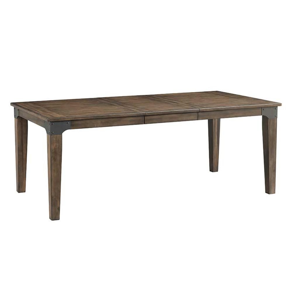 Start2Finish 42 x 60-78 inch rectangular table with 18-inch leaf in gunpowder gray, showing smooth surface and sturdy legs.