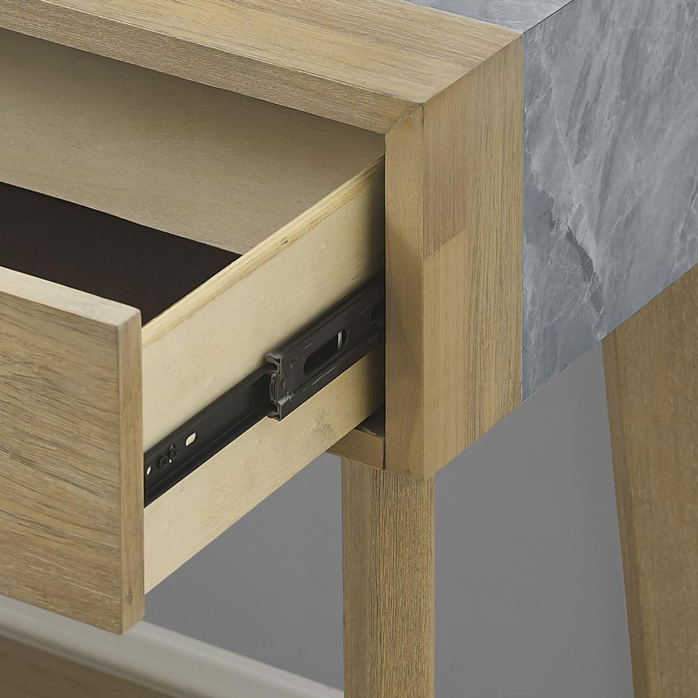 Start2Finish Calgary Sintered Stone Inlay Side Table showing a modern design with a sleek surface and sturdy legs.