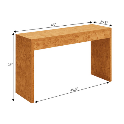 Start2Finish Northfield entryway hall console table with a sleek wooden surface and slim metal legs, ideal for entryway organization.