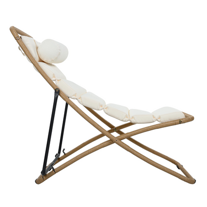 Black accent chair with yellow rattan details, stylish furniture piece for living room from Start2Finish