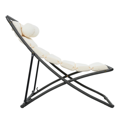 Black accent chair with yellow rattan accents, stylish furniture piece for living room decor, by Start2Finish.