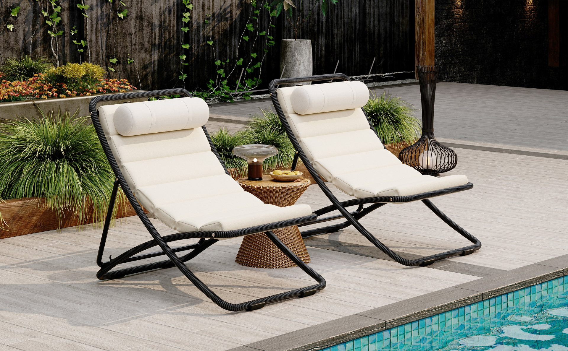 Black accent chair with yellow rattan accents, modern furniture piece for living room decor by Start2Finish.