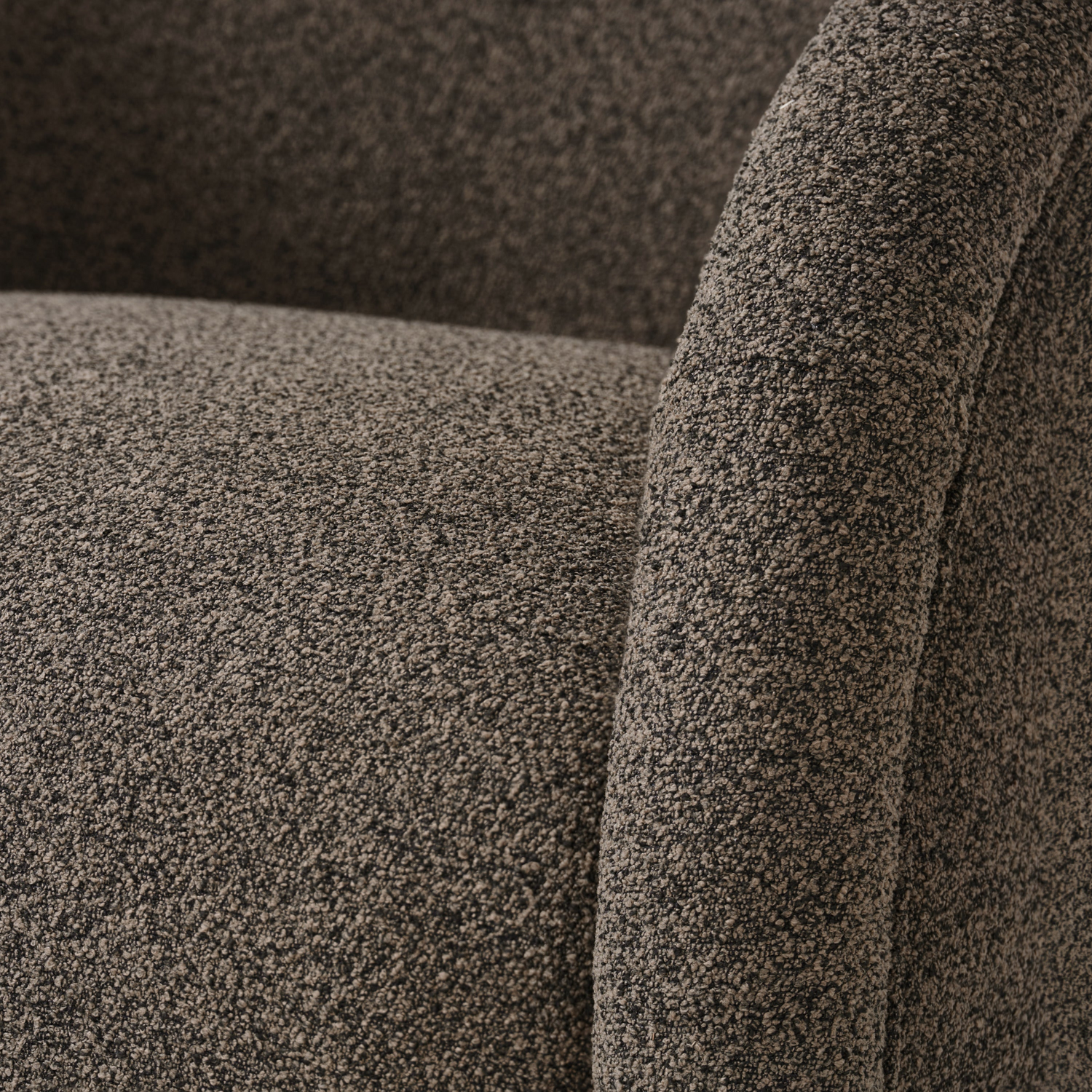 Start2Finish boucle accent chair with swivel, solid wood frame in green, beige, and brown for living or dining rooms.