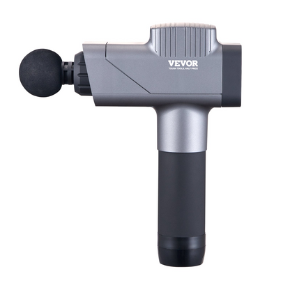 Start2Finish VEVOR massage gun with 8 speed levels and 6 massage heads for deep tissue muscle relaxation and pain relief.