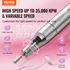 Start2Finish VEVOR rechargeable nail drill with LCD display, 35,000RPM, cordless e-file manicure tool with bits and sanding bands