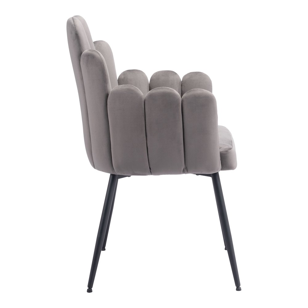 Set of two Noosa Dining Chairs in gray by Start2Finish, featuring modern design and cushioned seats for comfortable dining.