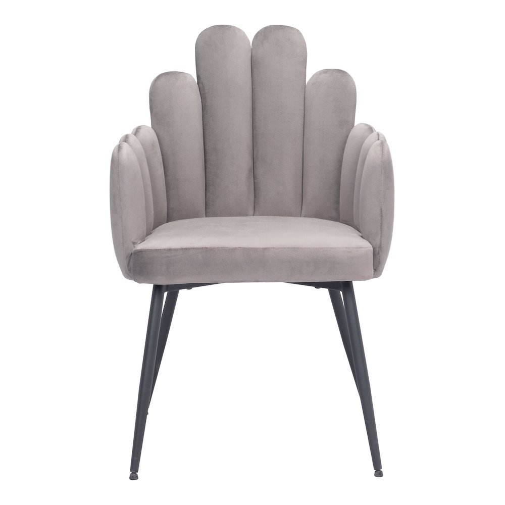 Set of two Noosa gray dining chairs by Start2Finish, featuring modern design with cushioned seats and sleek legs.