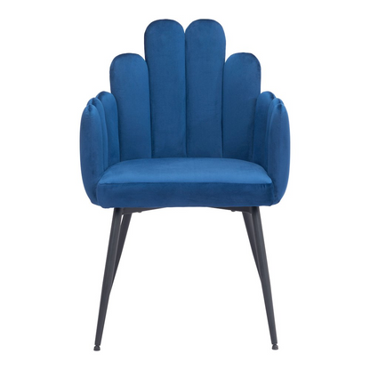 Start2Finish Noosa Dining Chair set of 2 in navy blue, showing modern design with cushioned seats and sleek wooden legs.