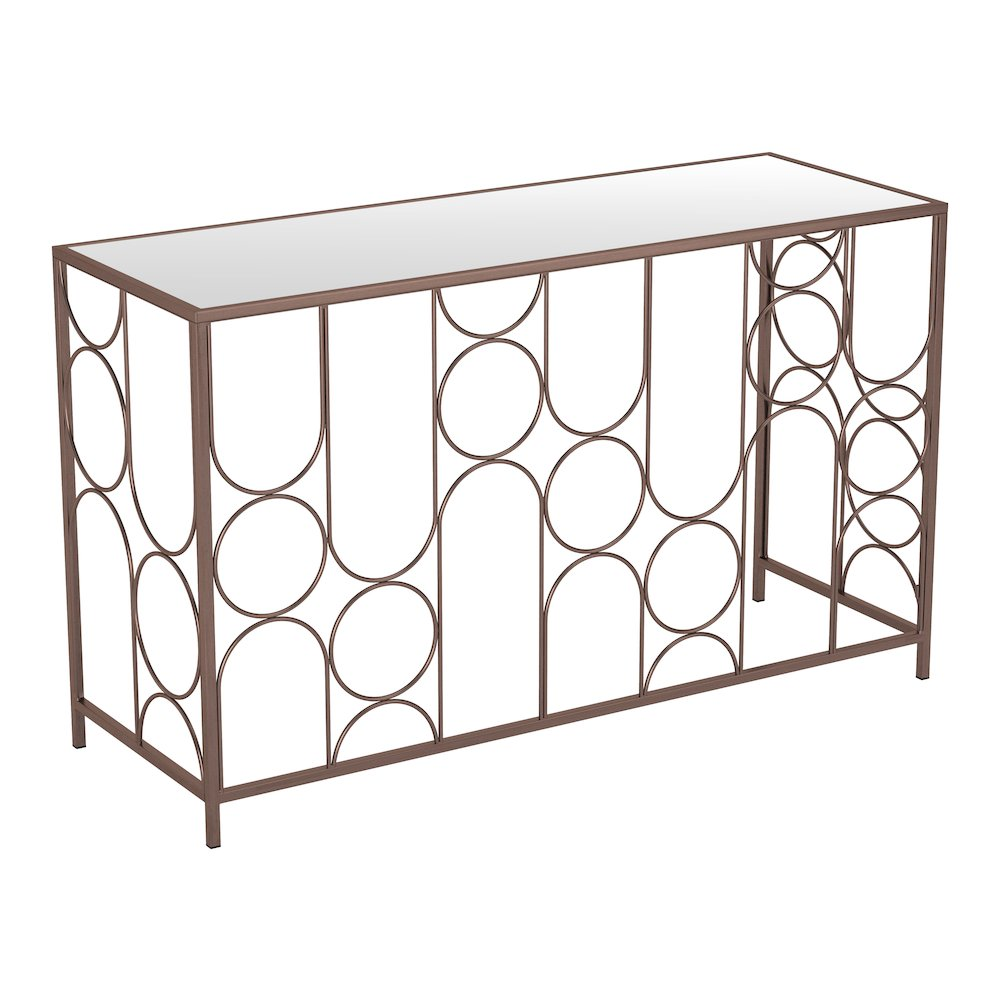 Bronze Convale Console Table by Start2Finish, showcasing a sleek furniture piece with a modern design and metallic finish.