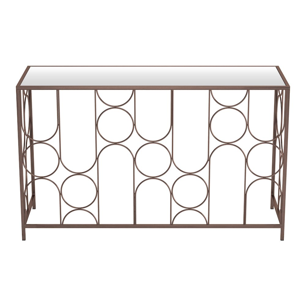 Bronze Convale Console Table by Start2Finish featuring a sleek, modern furniture design with a smooth surface and sturdy legs.