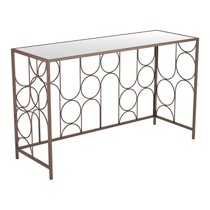 Bronze Convale Console Table by Start2Finish, showcasing a sleek furniture piece with a modern design and sturdy construction.