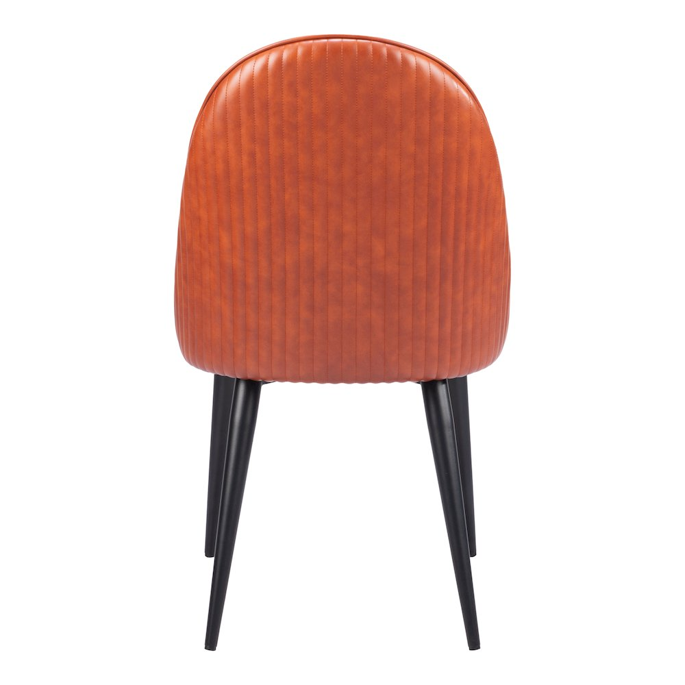 Set of two brown Silloth armless dining chairs by Start2Finish, showcasing modern design and comfortable seating.
