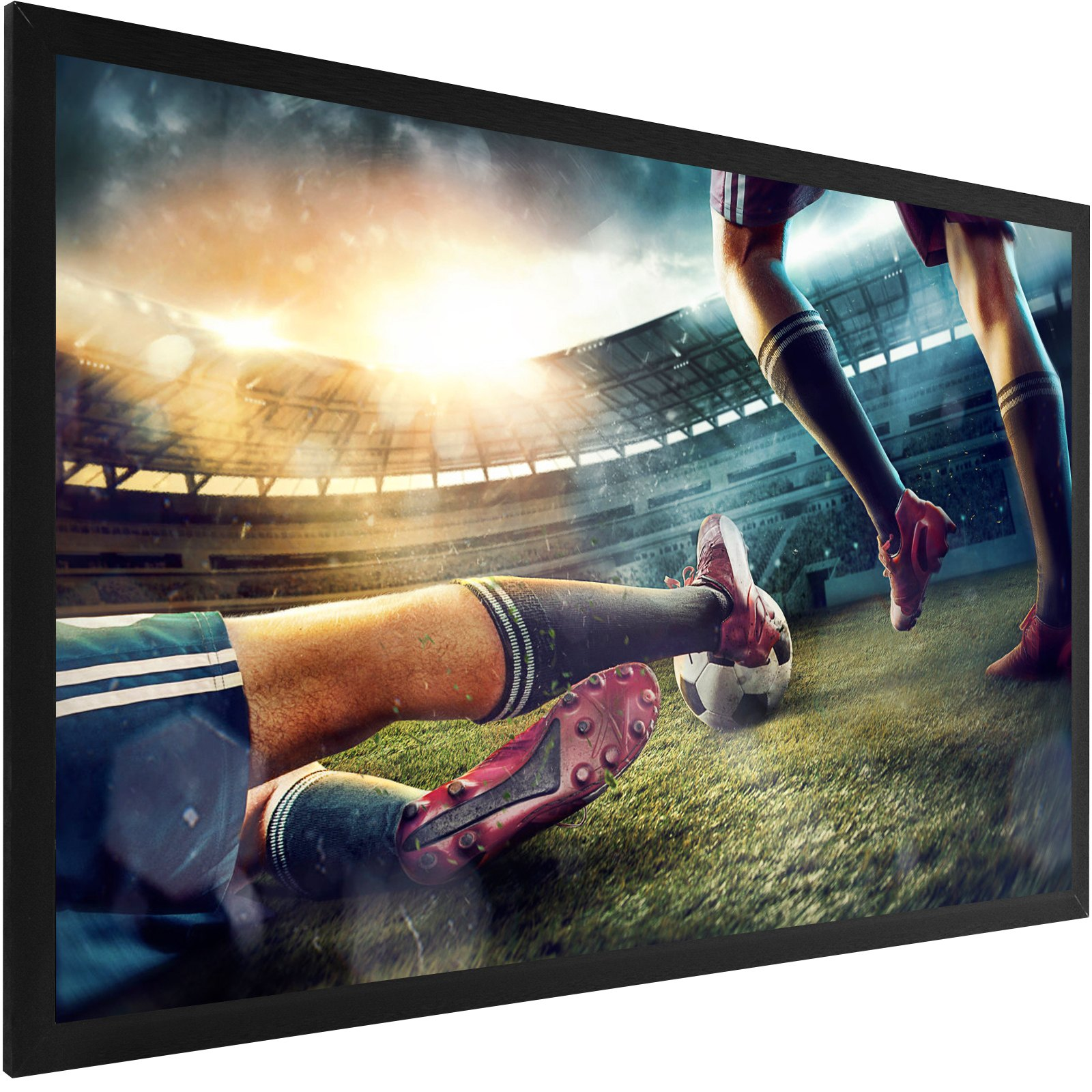 Start2Finish 120-inch 16:9 fixed frame projector screen for 4K HDTV, movie theater, and 3D entertainment viewing.