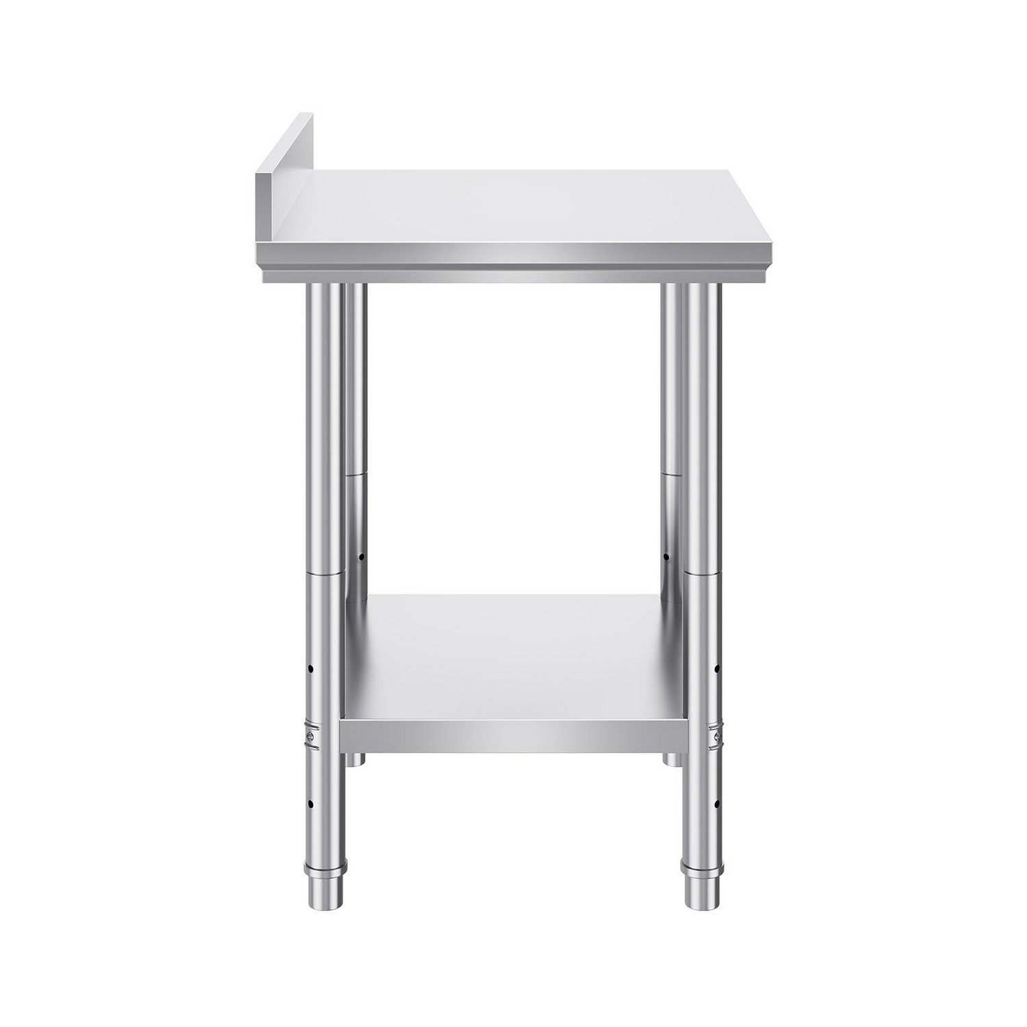 Start2Finish stainless steel work table with adjustable height, commercial food prep surface, ideal for restaurant, home, or hotel kitchens.