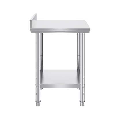 Start2Finish stainless steel work table with adjustable height, commercial food prep surface, ideal for restaurant, home, or hotel kitchens.