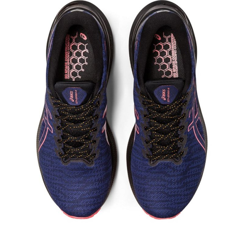 Start2Finish Asics GT 2000 11 GTX W running shoes, gray and teal athletic footwear with waterproof Gore-Tex material.