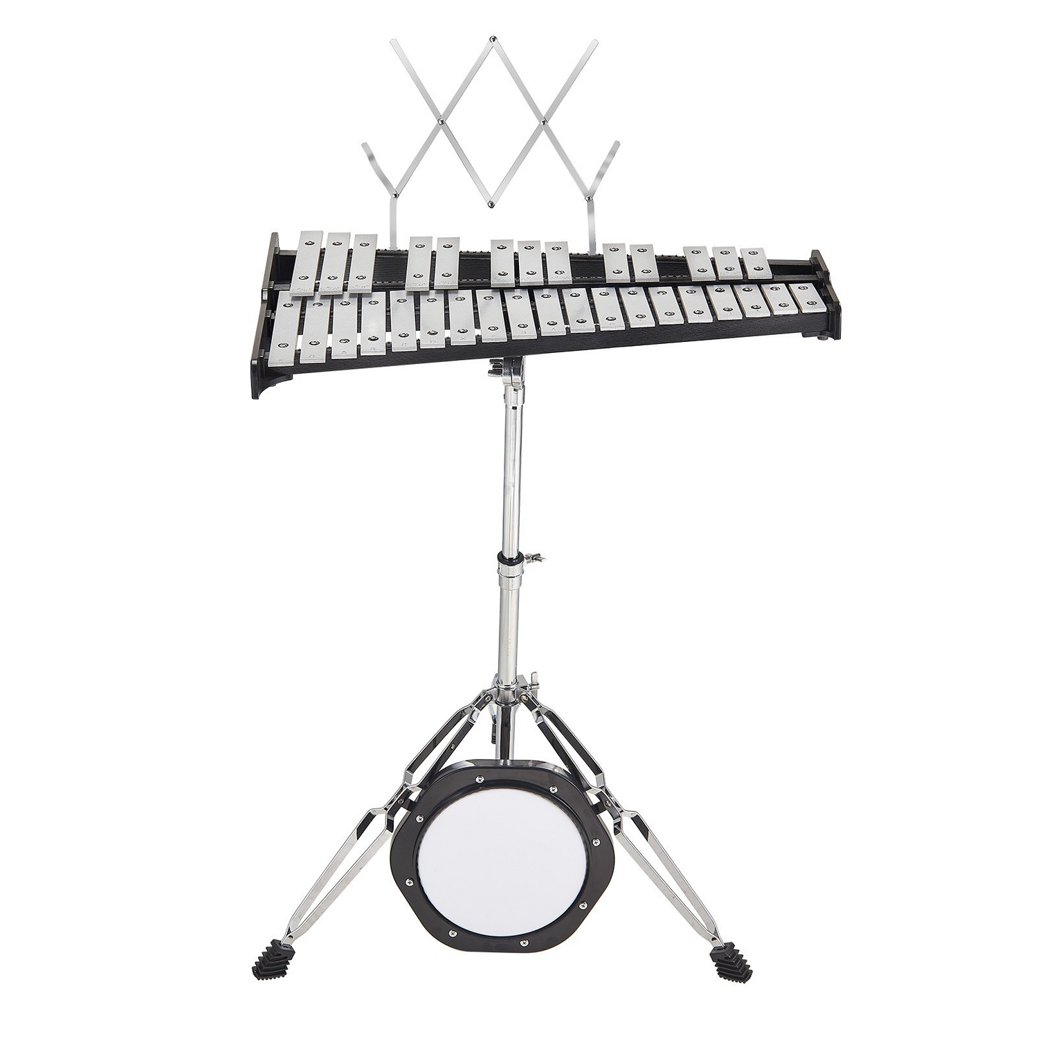 Start2Finish VEVOR 32 Note Glockenspiel Xylophone with mallets, stand, practice pad, and carrying bag for students and adults.