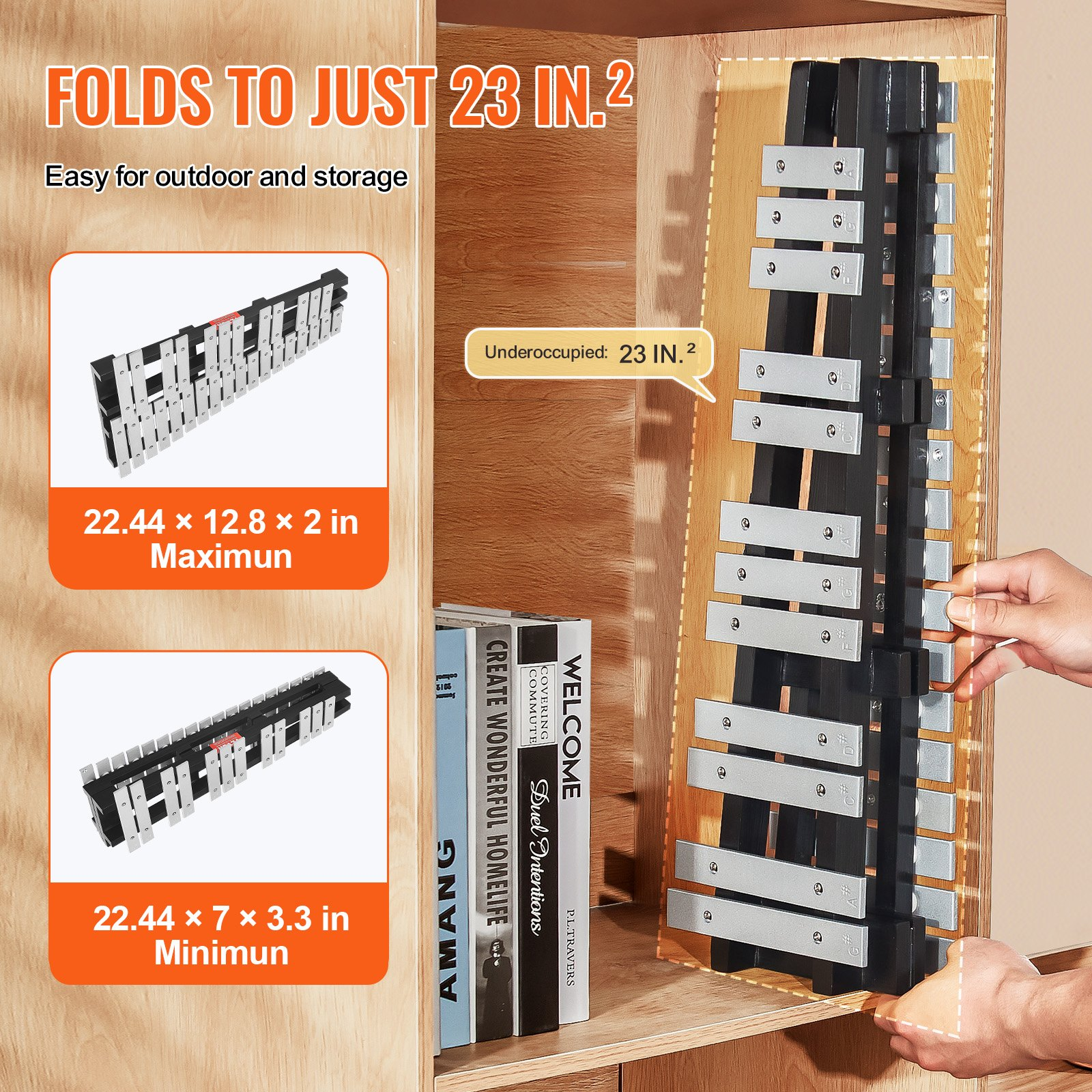 Start2Finish VEVOR 30 Note Glockenspiel Xylophone bell kit with mallets, drum sticks, and carrying bag for students and adults.