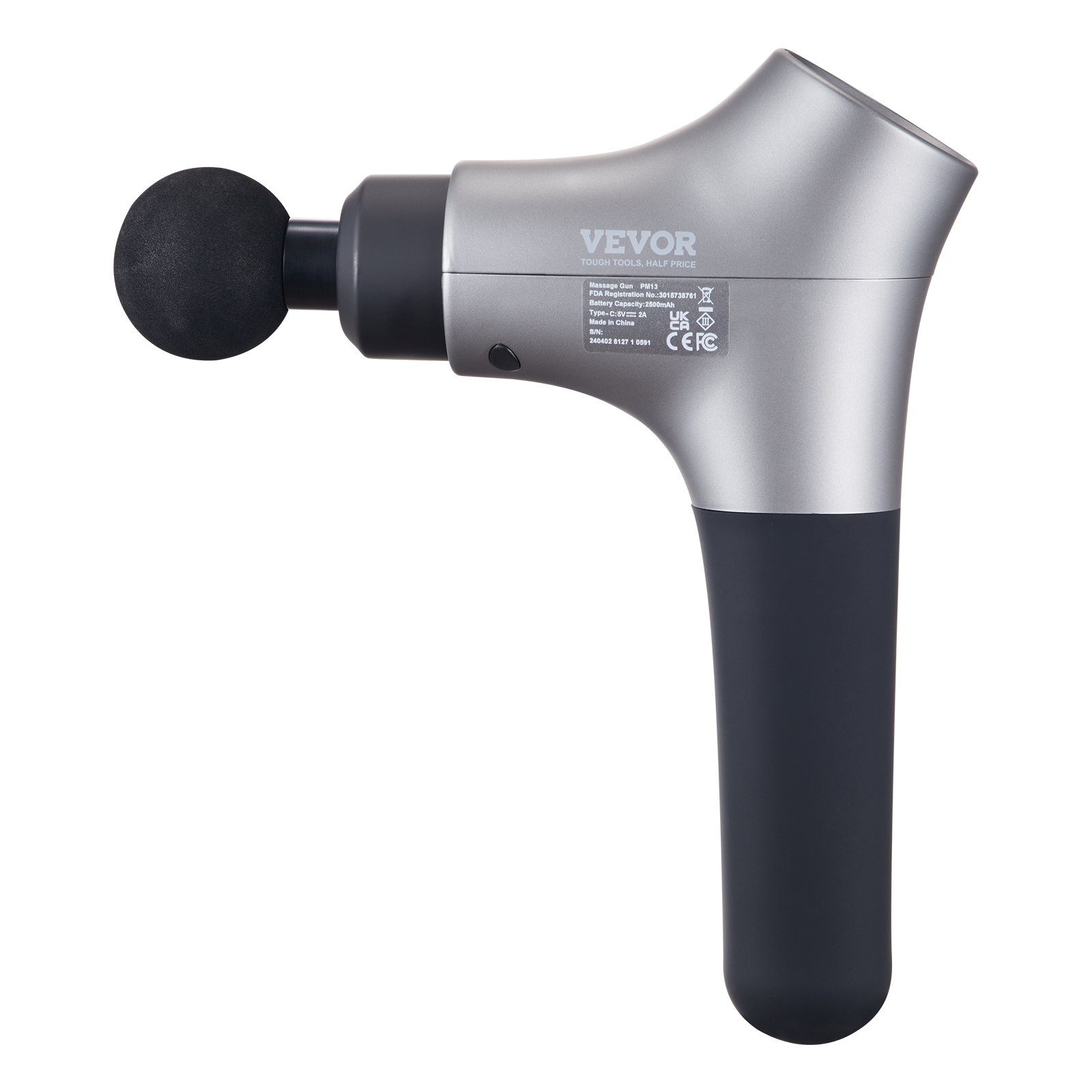 Start2Finish VEVOR massage gun with 6 speed levels, 4 massage heads, handheld deep tissue percussion therapy device for muscle relaxation