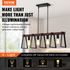 Start2Finish VEVOR 4-light kitchen island pendant lights with adjustable rods, industrial metal frame, ideal for dining room lighting.