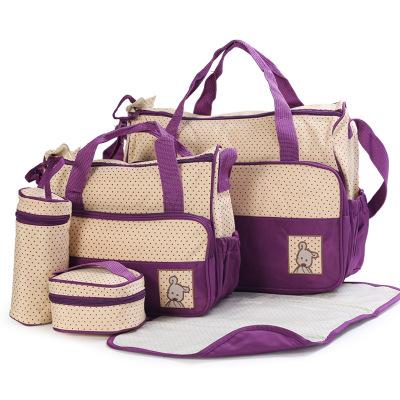 Maroon Asteria baby diaper bag for mothers, high-quality parenthood accessory with multiple compartments and stylish design.