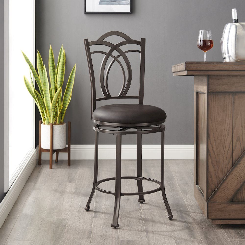 Start2Finish Calif Metal Counter Stool with sleek metal design and sturdy frame, ideal for modern kitchen or bar seating.