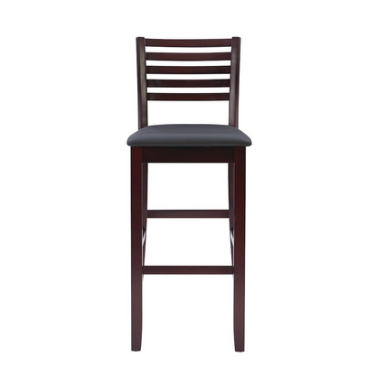 Start2Finish Triena 30-inch ladder bar stool with wooden seat and metal frame, modern furniture design.