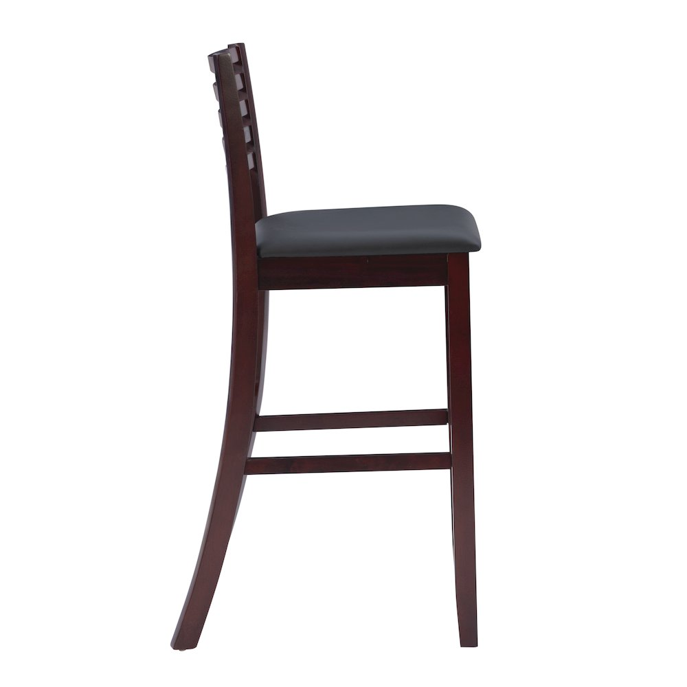 Start2Finish Triena 30-inch ladder bar stool with wooden seat and metal frame, ideal for modern kitchen or bar area.