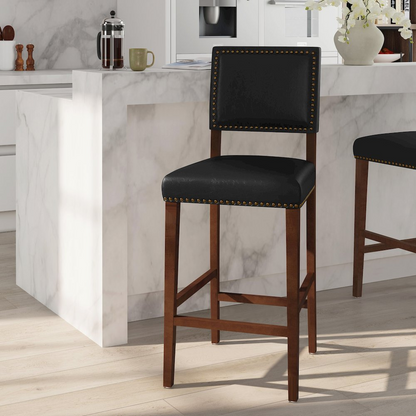 Black Brook Bar Stool by Start2Finish showing a modern metal frame and cushioned seat for kitchen or bar area.