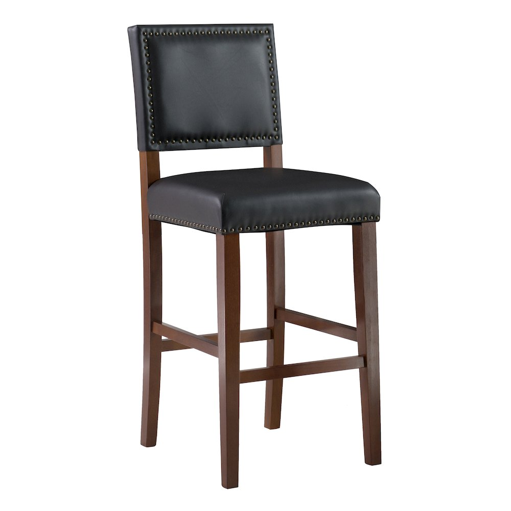 Black Brook Bar Stool by Start2Finish, showcasing a modern furniture piece with a sleek design and sturdy metal frame.