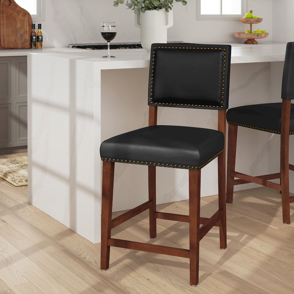 Black Brook counter stool by Start2Finish, featuring a modern design with a sturdy frame and comfortable seat.