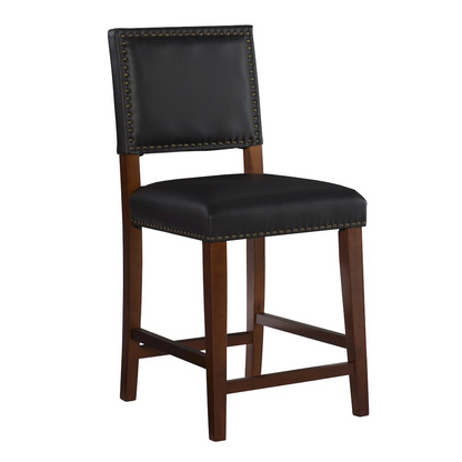 Black Brook Counter Stool by Start2Finish featuring a sleek seat and sturdy metal legs for modern kitchen or bar area seating.