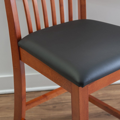 Start2Finish Triena 24-inch Craftsman counter stool with wooden frame and cushioned seat, ideal for kitchen or bar seating.