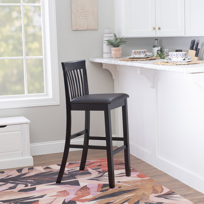 Start2Finish Torino 30-inch Craftsman Bar Stool with wooden seat and metal frame, showcasing a stylish furniture design.