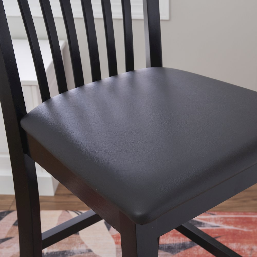 Start2Finish Torino 30-inch craftsman bar stool with wooden seat and metal base, showcasing a sturdy, stylish furniture piece.