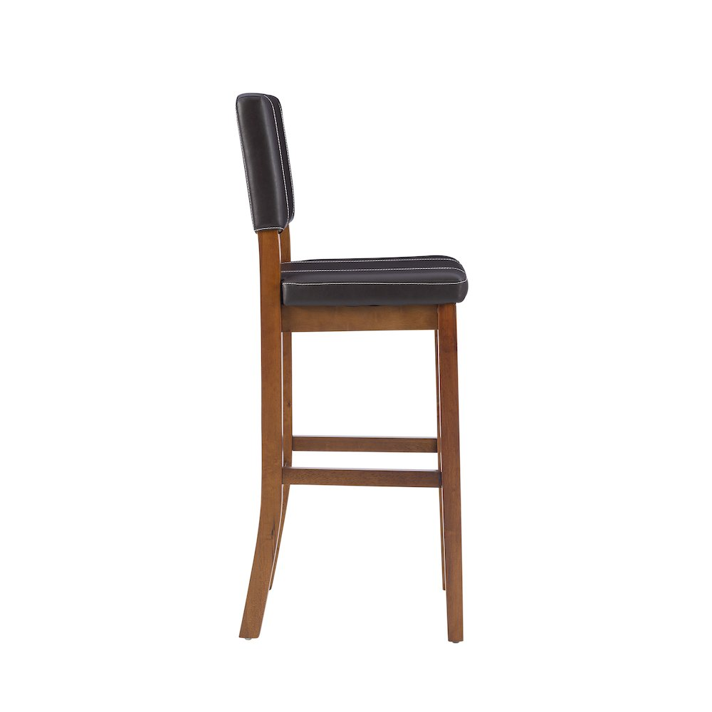 Start2Finish Milano brown bar stool with cushioned seat and sleek metal legs, modern furniture for kitchen or bar area