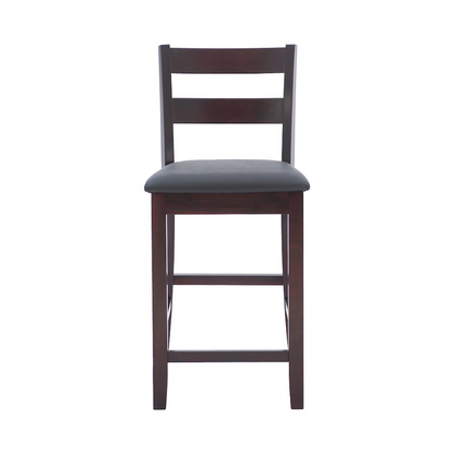 Start2Finish Triena 24-inch Soho counter stool with wooden legs and cushioned seat for stylish kitchen seating.
