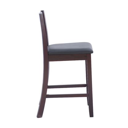 Start2Finish Triena 24-inch Soho counter stool with a sleek design and wooden legs, ideal for modern kitchen or bar area.