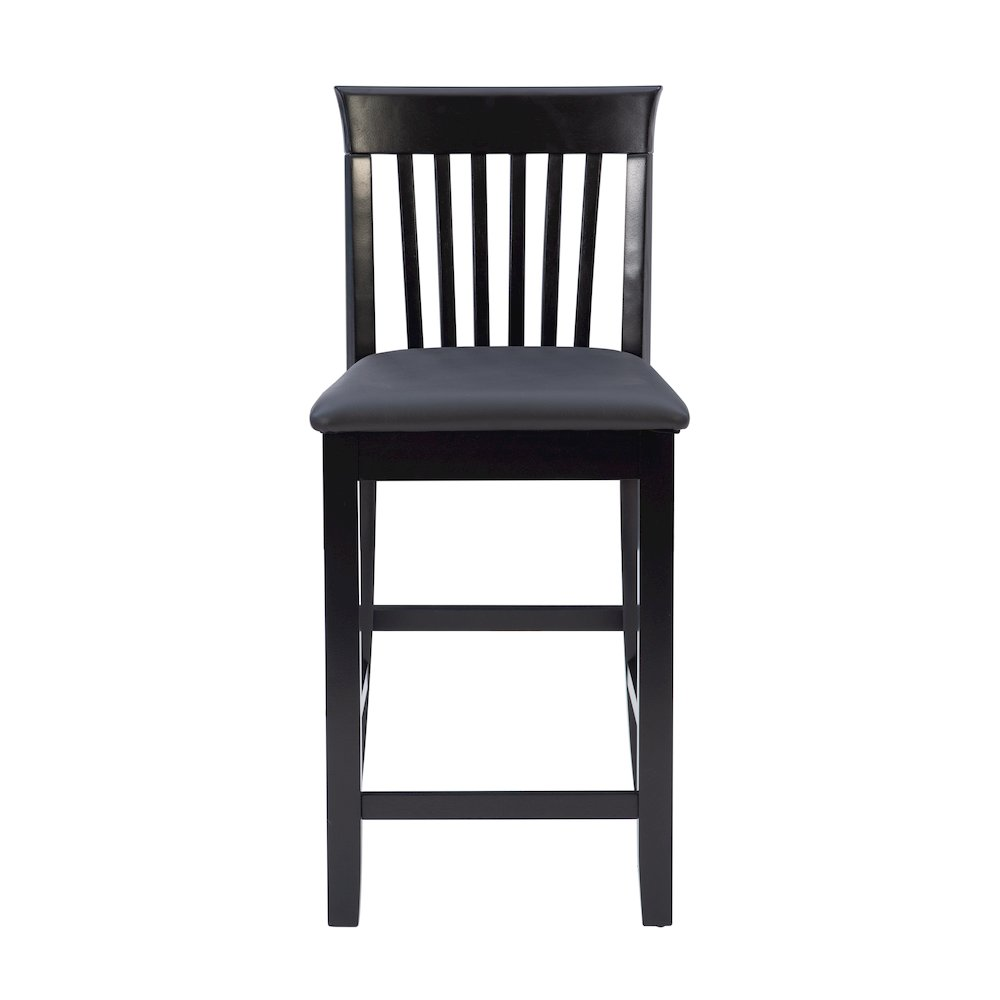 Start2Finish Torino 24-inch craftsman counter stool with wooden legs and a cushioned seat, ideal for kitchen or bar areas.