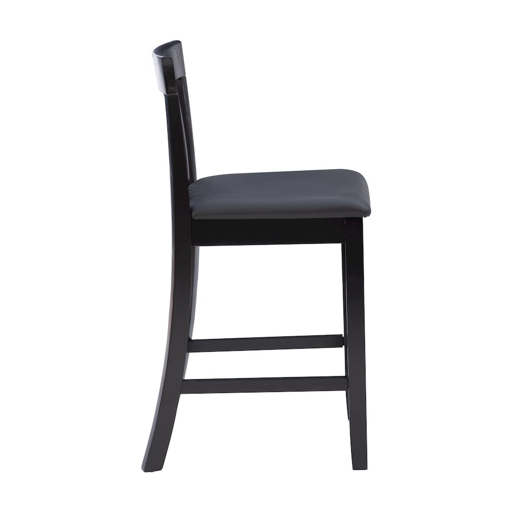 Start2Finish Torino 24-inch Craftsman counter stool with wooden seat and metal frame, ideal for kitchen or bar seating.
