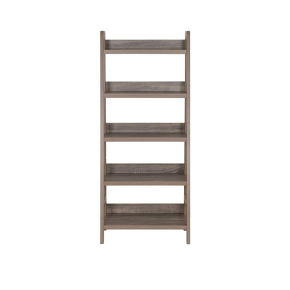 Start2Finish Tracey Ladder Bookcase with multiple shelves, modern wooden furniture for living room or office storage.