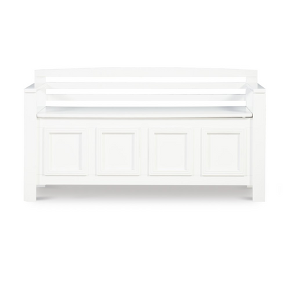 Start2Finish Laredo storage bench with cushioned top and wooden base, ideal for seating and extra storage in living spaces.