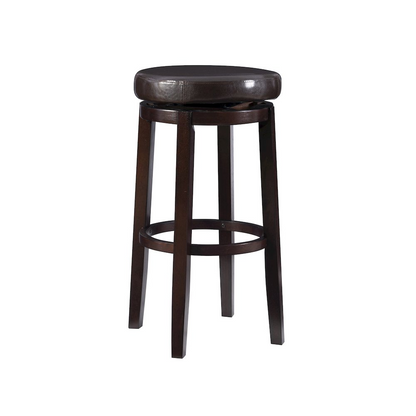 Brown Maya 29-inch bar stool from Start2Finish featuring a wooden seat and metal legs, ideal for kitchen or bar areas.
