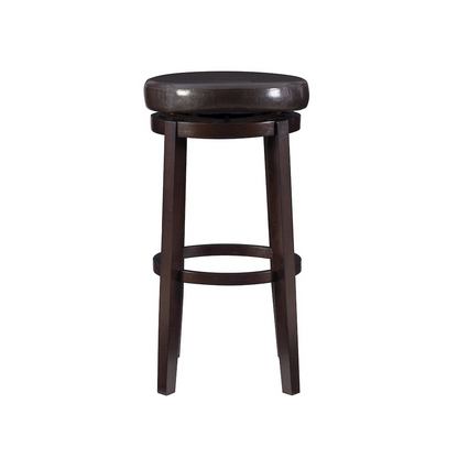 Maya brown 29-inch bar stool by Start2Finish featuring a wooden seat and metal legs, ideal for kitchen or bar areas