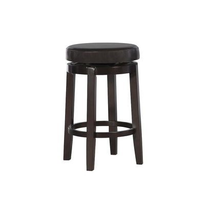 Brown Maya 24-inch counter stool by Start2Finish with wooden legs and cushioned seat, perfect for kitchen or bar area.