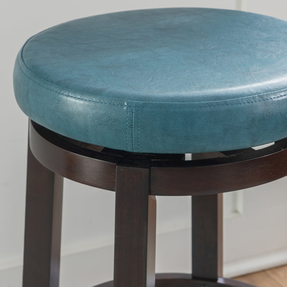 Start2Finish Maya Teal 24-inch counter stool with a modern design and cushioned seat for comfortable seating at your counter.