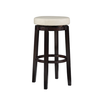 Start2Finish Maya Rice 29-inch bar stool with wooden seat and metal frame, showcasing its modern design and sturdy construction.