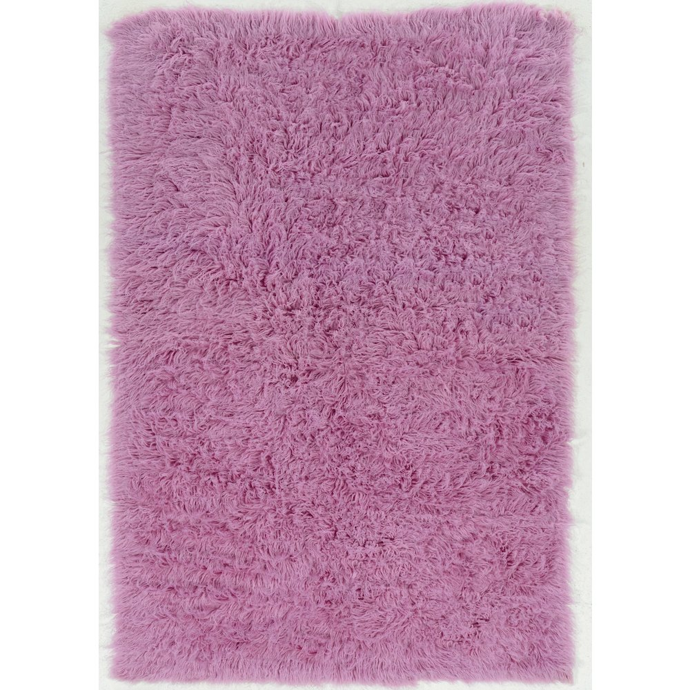 Start2Finish Lilac Flokati rug, 8x10 feet, 1400g weight, plush and textured vintage-style rug for living rooms.